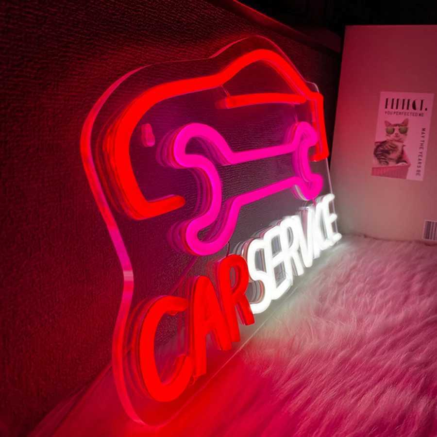 Car Service Neon Sign Wrench Icon Hand-Made Usb Powered Used For Repair Shops Auto Parts Stores Garages Man Caves Decor H251201
