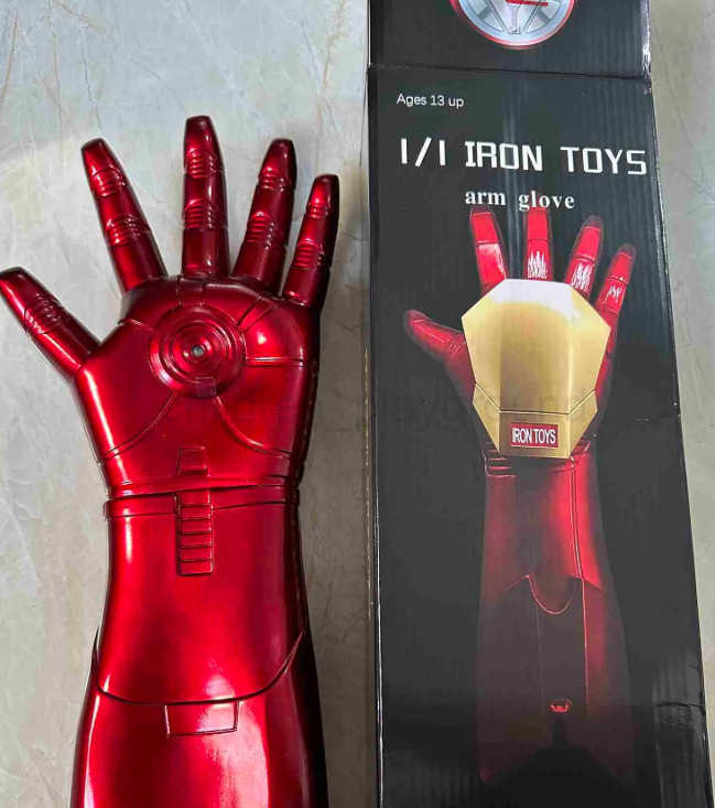 Disney Hot Iron Man Helmet Cosplay 11 Light Led Wearable Mask Gloves Glowing Eyes Adult Child PVC Action Figure Toys Birthday Gifts H251202