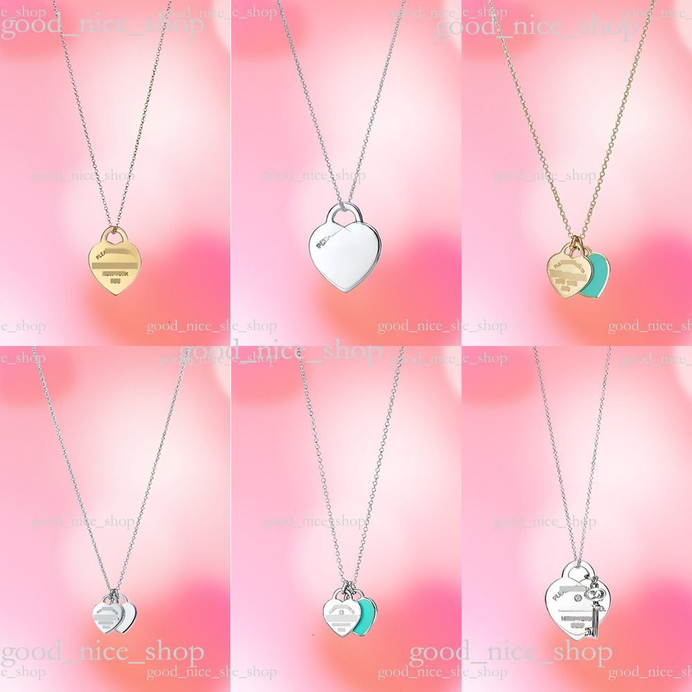 2026 AAA Designer Strands Luxury Jewelry For Men Women Gold Silver Tiffamylys Necklace High Version T Brand Classic Single Tiffnaylies And Co Necklace Women 9bb
