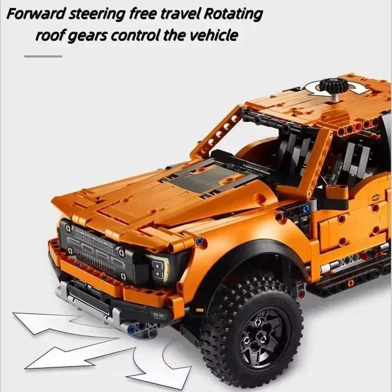 1379PCS Tech Raptors F150 Truck Race Car Building Kit Cpatible MOC Creative DIY Vehicle Bricks Toys Gift for Kids Teens C251203