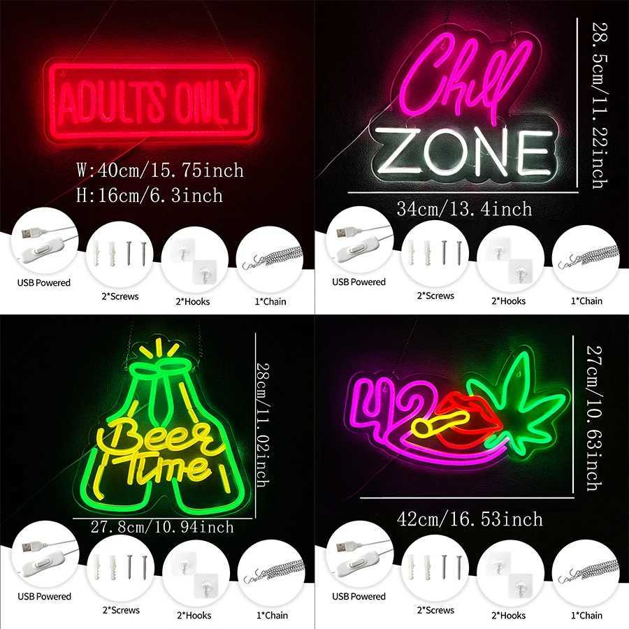 Bar Led Neon Sign The Letter Icon Of Chill Zone Are Used For Artistic Decor Of Bars Lounges Game Rooms And Man Caves H251201