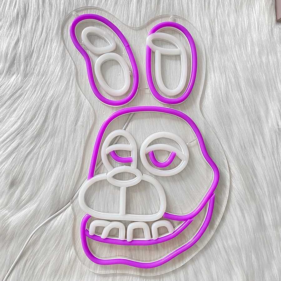 Bonnie The Rabbit Neon Sign Used For Wall Decor Usb Powered Bedroom Game Room Club Theme Party Man Cave Sign Wall Lamp H251201