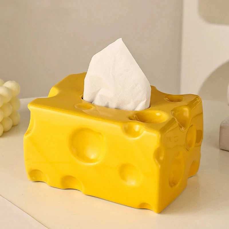 Creative Cheese Tissue Box Holder Simple Plastic Dryer Tissue Box Napkin Toilet Paper Storage Box Tissue Box Tissue Holder H251201