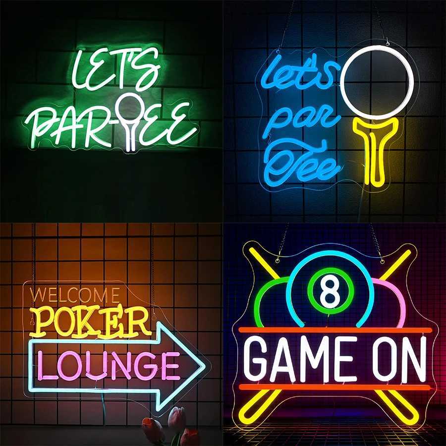 Entertainment Series Neon Signs Golf And Billiards Icons Used For Decor In Bedrooms Stadiums Clubs Parties And Man Caves H251201