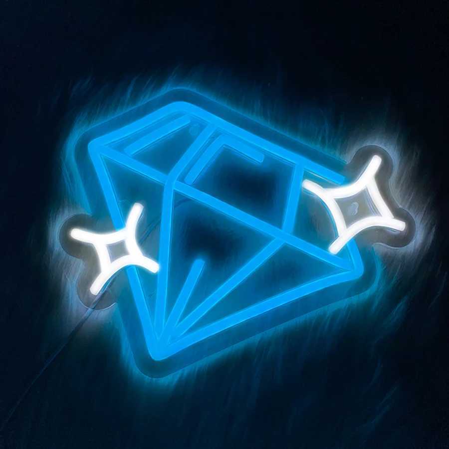 Diamond Led Neon Sign Used For Wall Decor Usb Powered Bedroom Home Wedding Club Party Decor Office Art Wall Lamp H251201