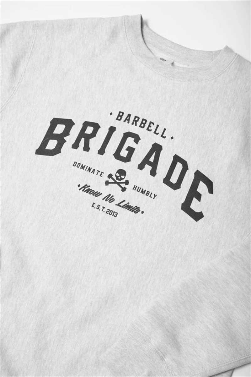 BARBELL BRIGADE Men Oversized Pullover Sports Hoodies Sweatshirts Men O Neck Long Sleeve Casual Sweatshirt Street Sportswear J251203