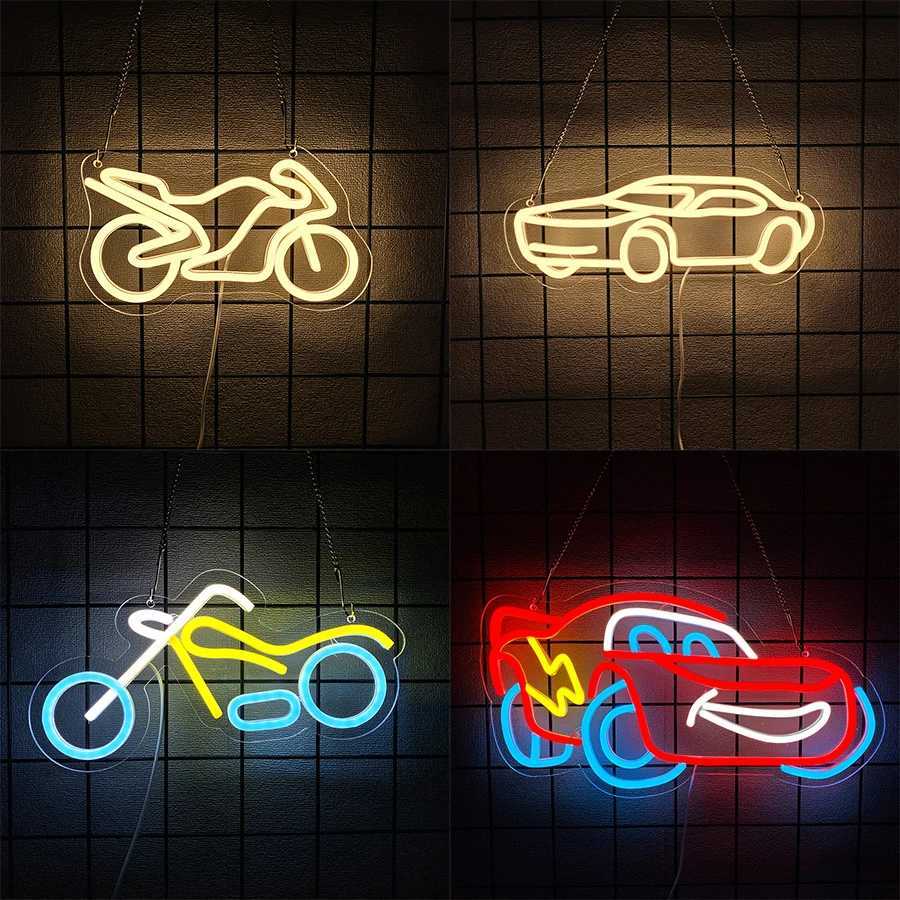 Car Series Neon Signs Motorcycle And Car Luminous Icons Usb Powered Used For Room Bar Club Game Room Man Cave Decor H251201
