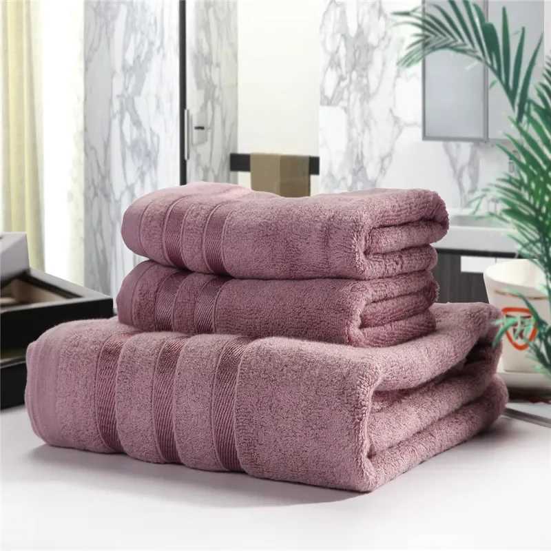 Bamboo Fiber Bath Towel Set Absorbent Adult Bath Towels Solid Color Soft Friendly Face Hand Shower Towel For Bathroom Washcloth Y251202