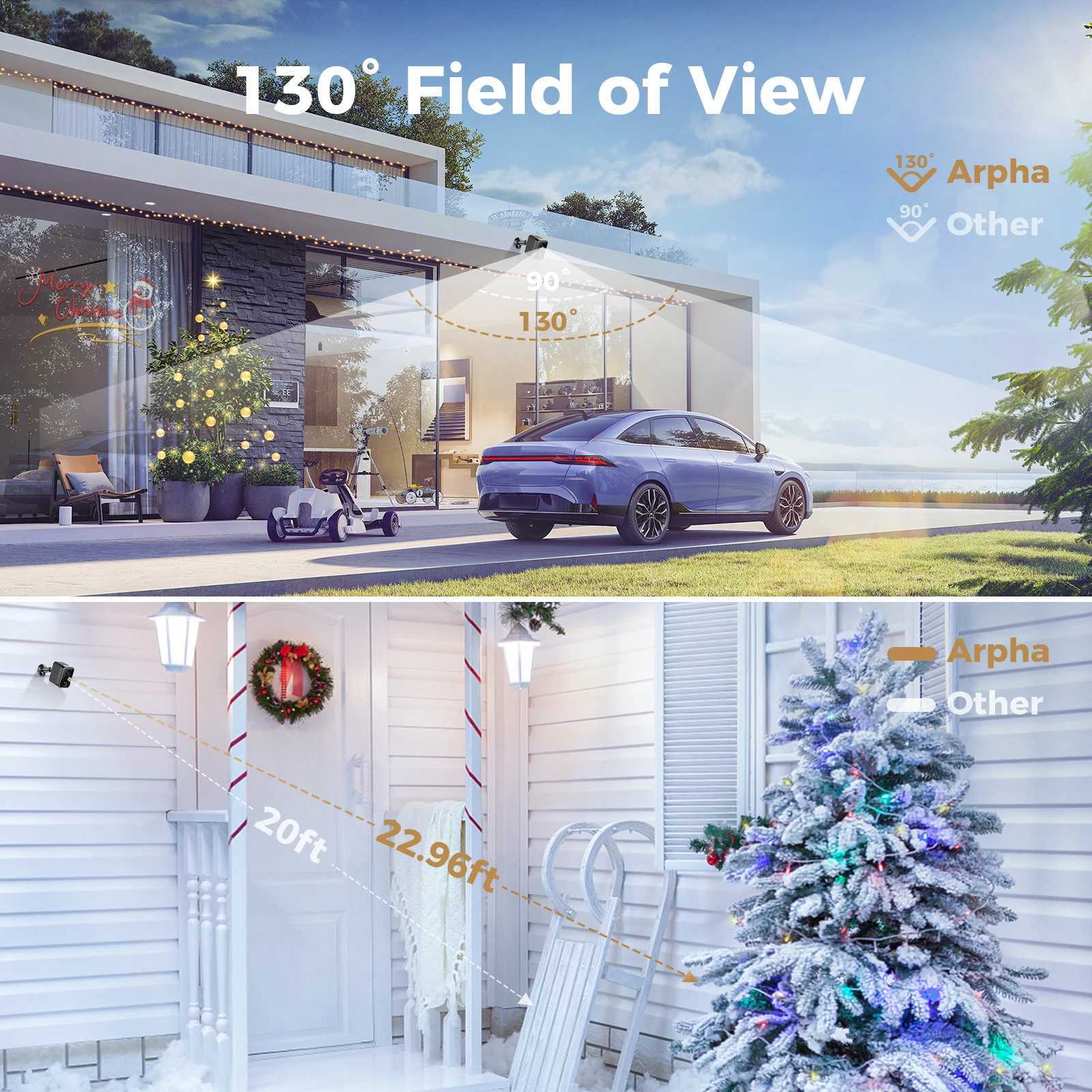 1/2PCS Arpha Wifi Camera 1080P OutdoorHe Surveillance Camera 2 Way Au w/ Al Night Vision Ip Camera Waterproof Cloud Stg C251202