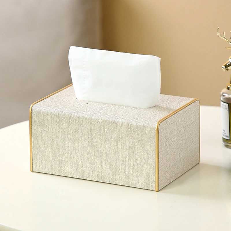 Leather Tissue Boxes Rectangar Paper Towel Napkin Box Creative He Desktop Simple Extractable Type Tissue Toilet Paper Holder H251201