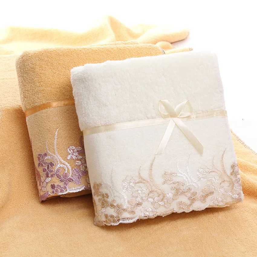 Flower Soft Print Towel Set 100 Cotton 70140cm Lace Bath Beauty Face Towel Large Hotel Spa Sport Shower Towel For Adults Home Y251202