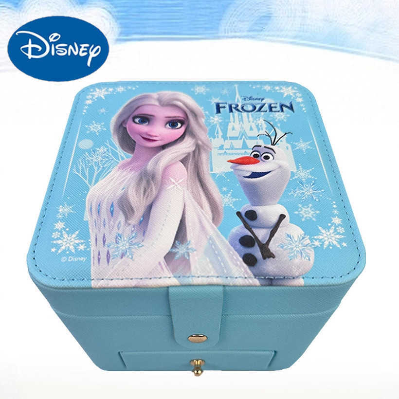 Disney Ice Queen Elsa Princess Jewelry Box Childrens Toy Hair Accessories Gift Box Girl Pretend Play Princess Style Gift H251202
