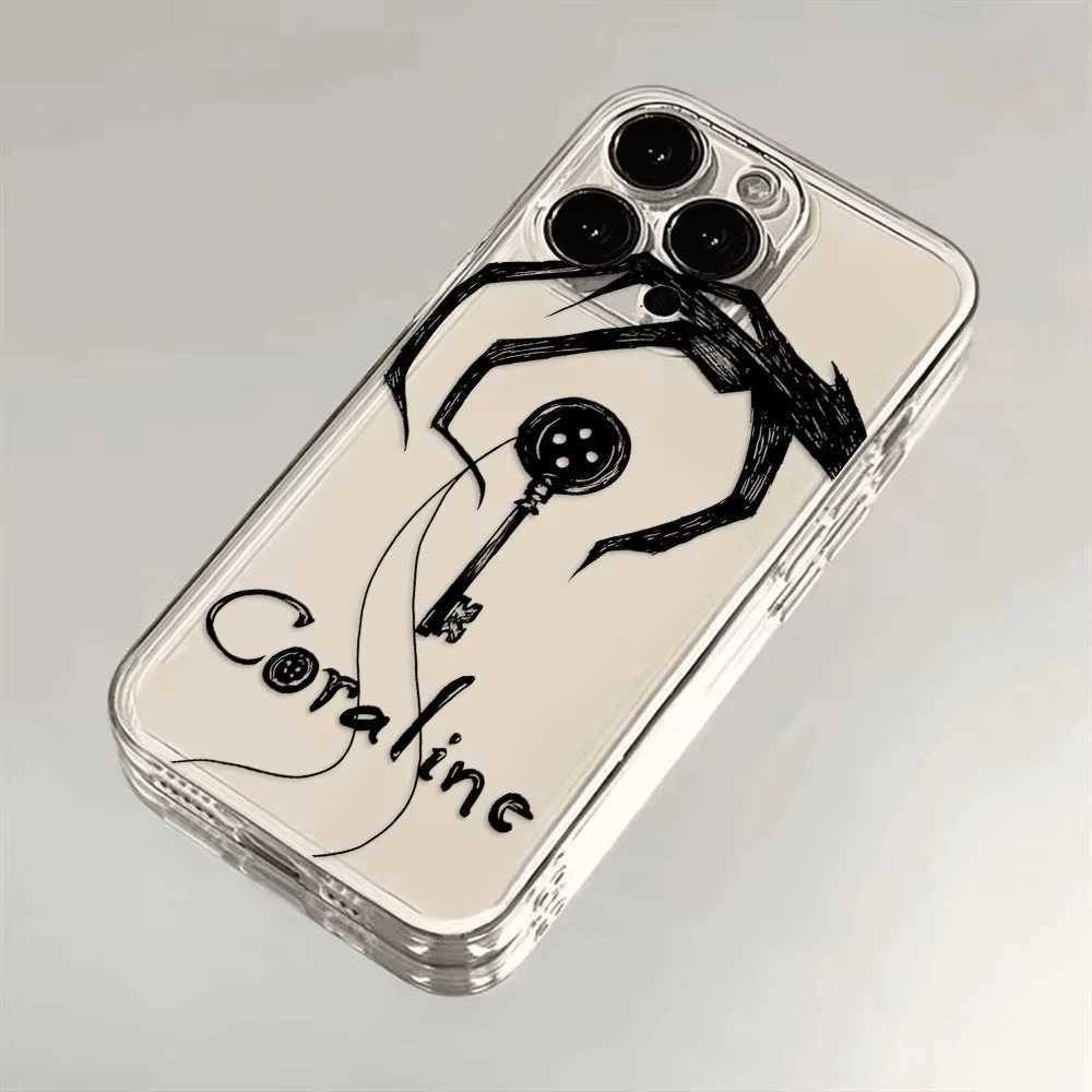Coraline Phone Case For iPhone 16 15 14 13 12 11 Pro Max XR X XS 13 12 Mini Soft Clear Cover J251202