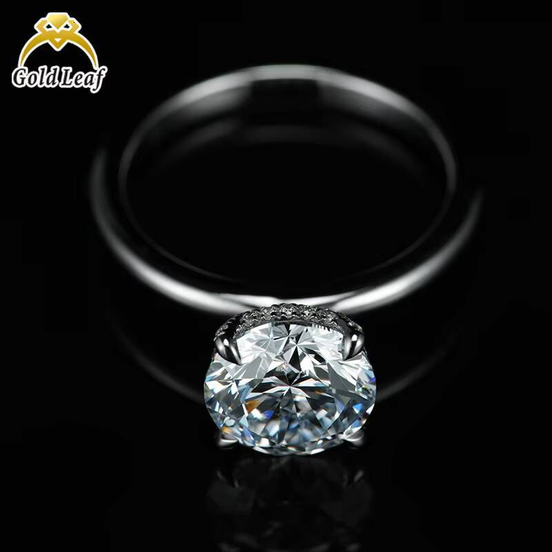 2CT Round Brilliant Lab Gown Diamond Solitaire Ring IGI GIA Report Cvd HPHT Lab Grown Created Diamond Solid Gold Diamond Ring