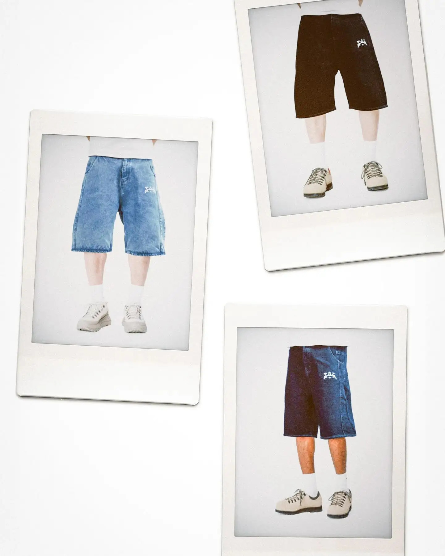 Divin Street Geometry Graphic Embroidery Baggy Denim Shorts Y2k Retro Hip Hop Trendy Gym Shorts Men Women Jorts 251201