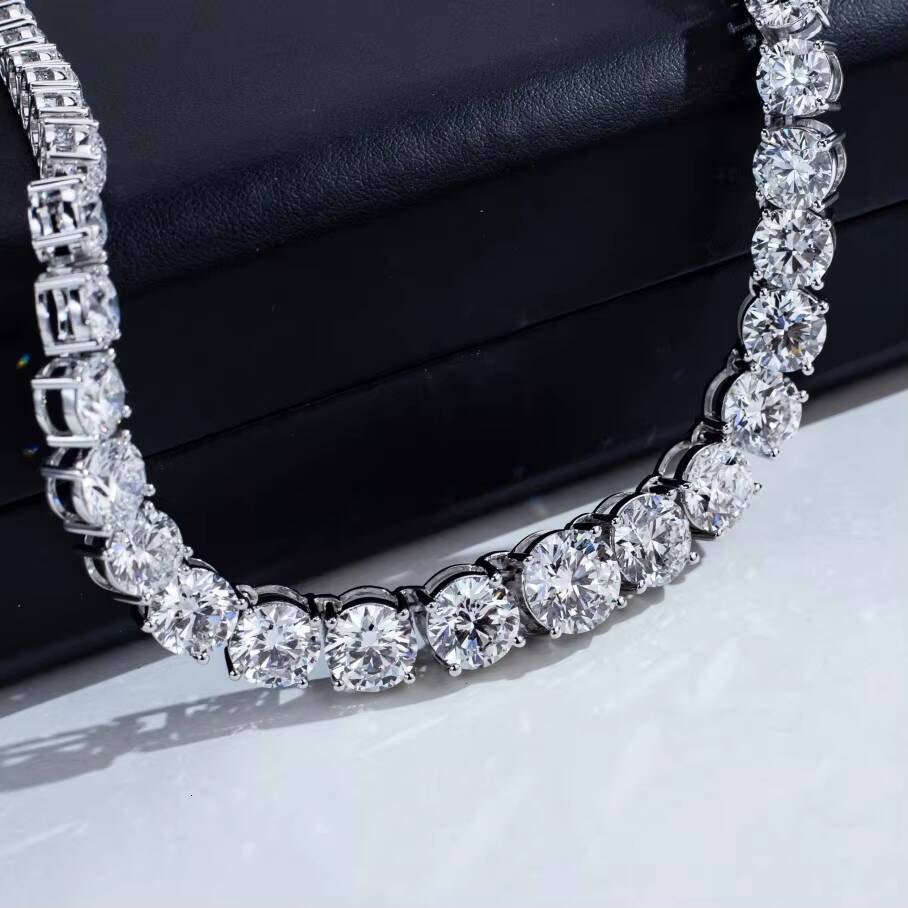 Necklace Jewelry MSN-900 18k 40cm Tennis Link Bracelet Chain 24ct Lab Grown Diamond Tennis Necklace