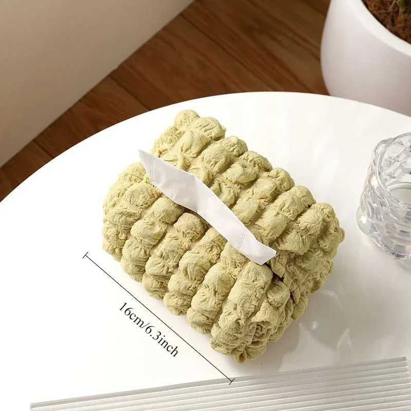 Korean Style Tissue Boxes Cute Velvet Soft Tissue Storage Box For He Decor Hanging Toilet Paper Container Girl Outside Gift H251201