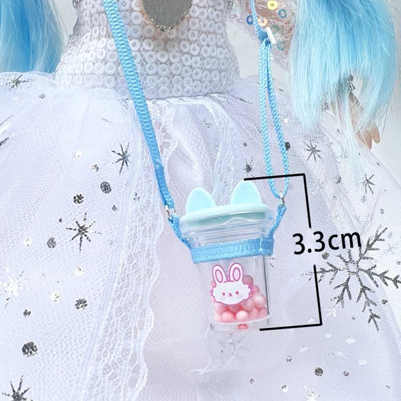 Mini Doll Water Bottle Model Miniature Kettle With Lanyard For 1/4 1/6 OB11 DollHouse Accessories Outdoor Bottles Decoration W251202
