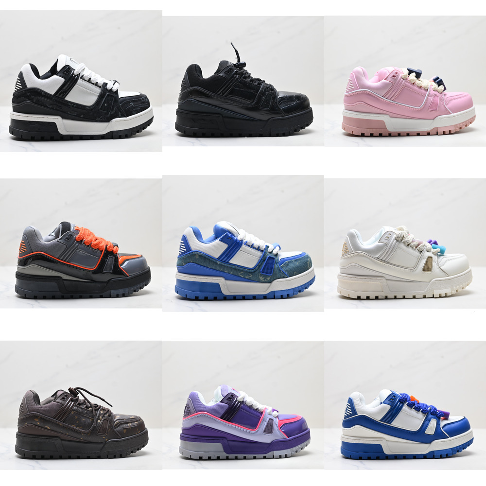 Designer trainer Maxi luxury Women Men sneaker leather low-cut unisex skate shoes versatile men shoes multi-color sneaker Size35-46