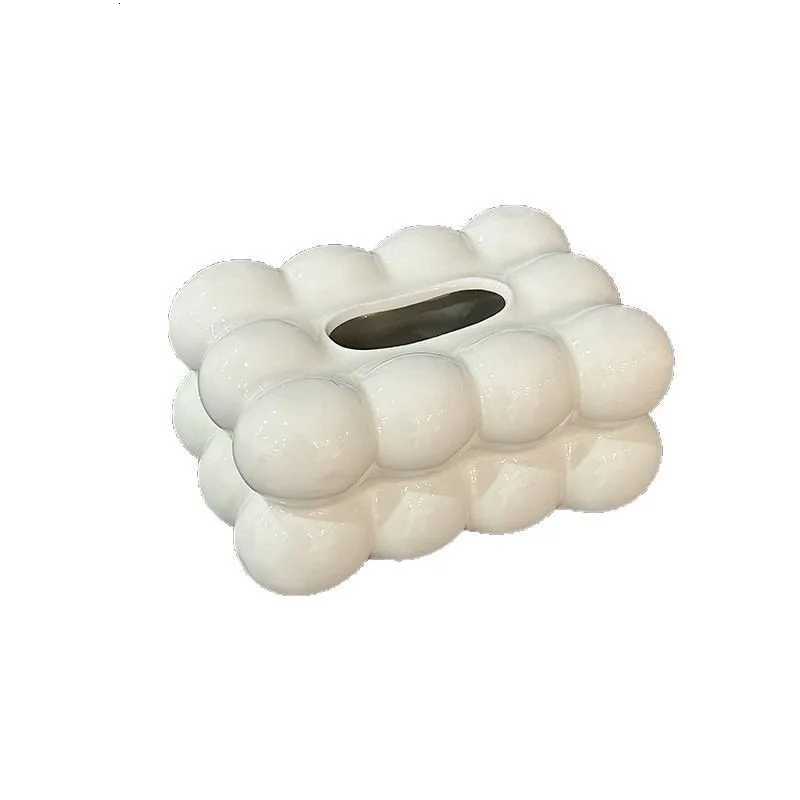 INS Creative Tissue Box Ceramic Cotton Candy Tissue Box Light Luxury Decor Living Ro Table Napkin Holder He Organizers H251201