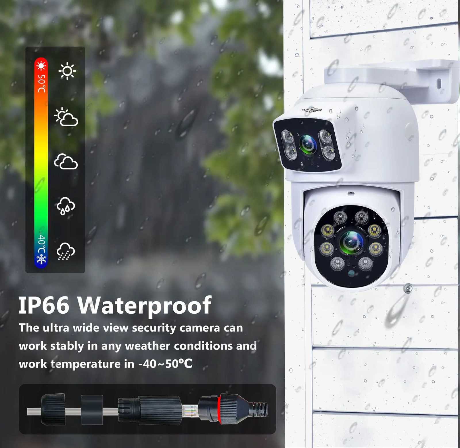 Outdoor Dual Lens 6MP PTZ POE IP Camera CCTV Security De Two-Way Au Color Night Video Surveillance For Nvr System Xmeye C251202