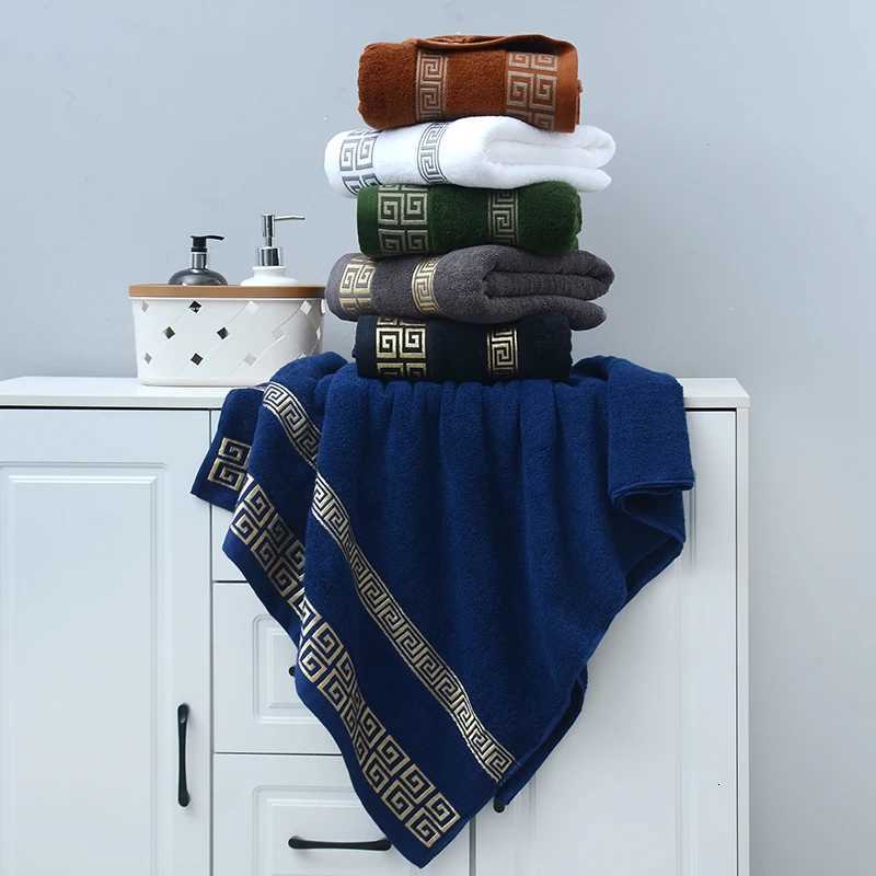 1/5/10pcs Black Cotton Towels Cover 34x74cm/70x140cm Embroidered Hotel Quty Bath Towel for Adults Christmas Gift Face Towels Y251202