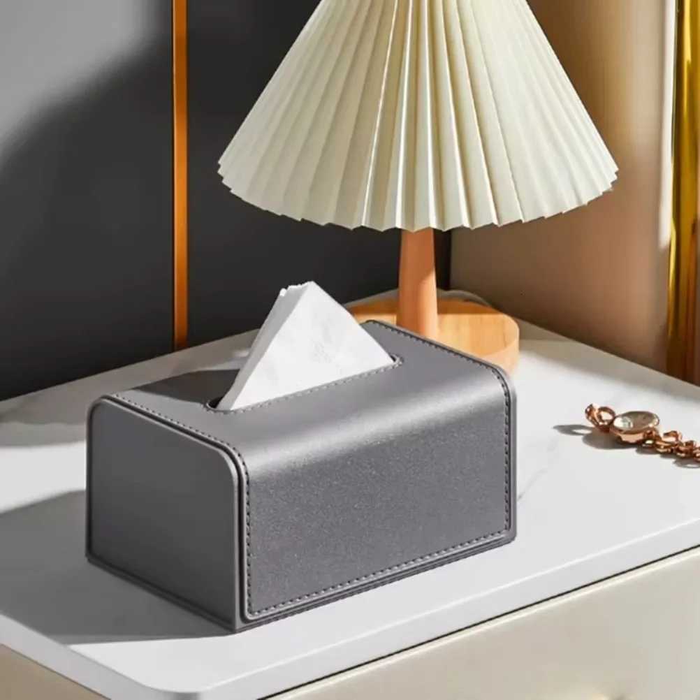 Household Tissue Box Leather Napkin Holder Rectangle Wet Paper Case Living Ro Off Decorative Car Organizer Desk Storage Box H251201