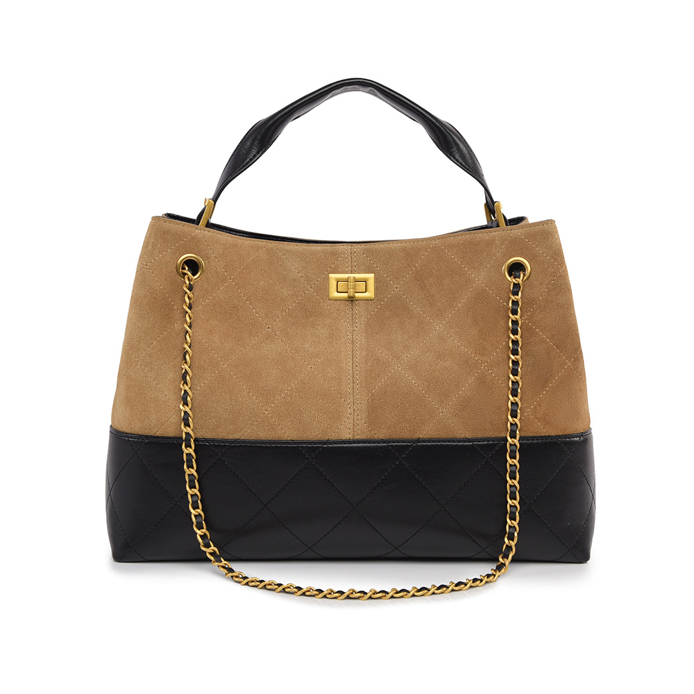 Ladies' handbag designer's new autumn and winter frosted bag, retro fashion, high-end sense, shoulder bag, large capacity commuting bag