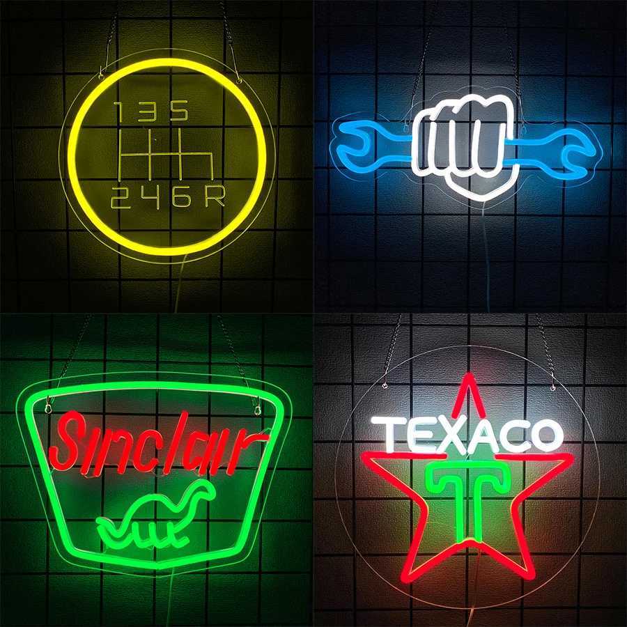 Neon Signs For Car Repair Wrench Tool Icons Used For Art Decor In Repair Shops Gas Stations Garages Clubs And Man Caves H251201