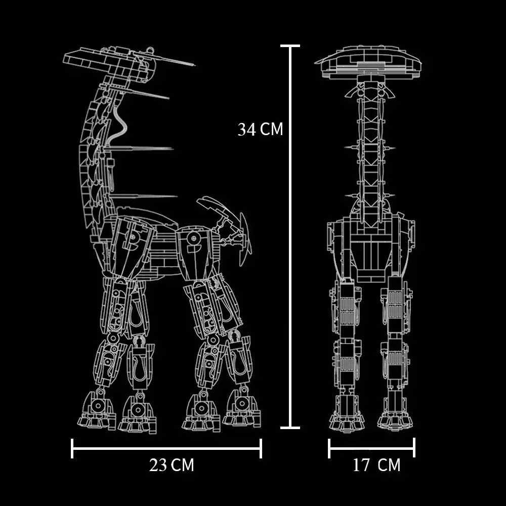 1222pcs Horizon Monster Giraffe Long Necked Beast Building Blocks 76989 Bricks Christmas Birthday for Children Boys Gift Toys C251203