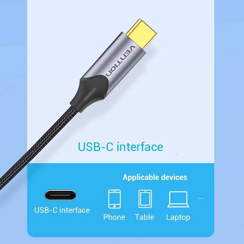 Vention USB C to RCA Au Cable Type C to 2 RCA Cable for Speaker Amplifier Laptop 1m 2m USB C Splitter RCA Y C251203