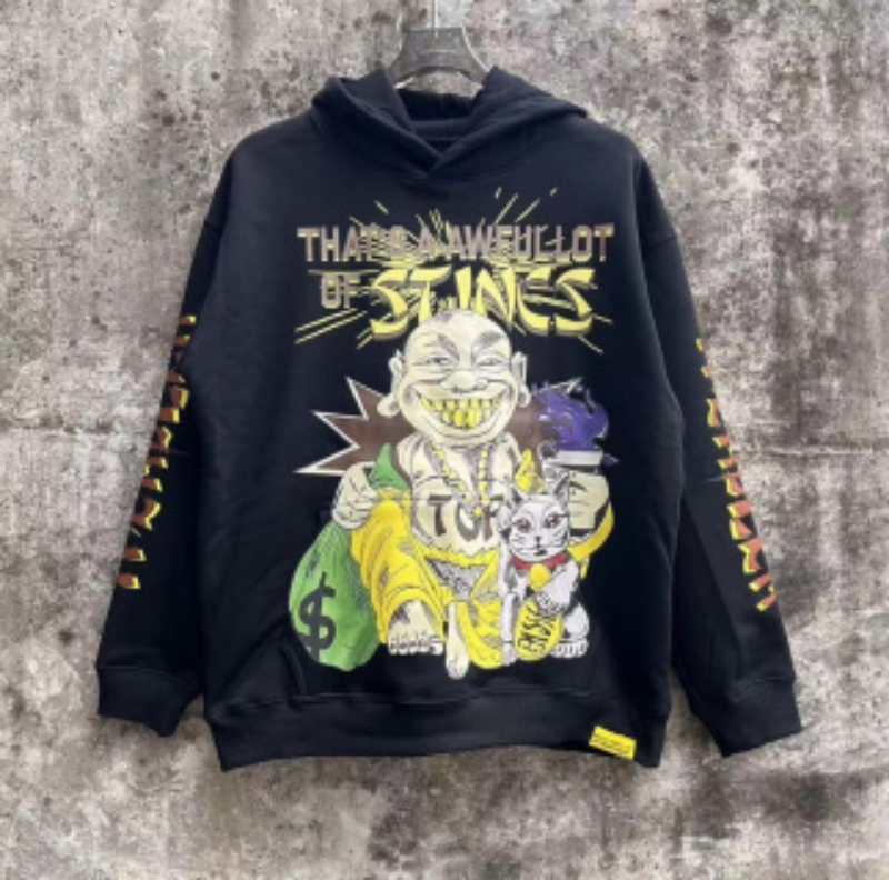 Colorful Letter Print Pullover Fleece Hooded Hoodies for Men and Women High Street Loose Casual Cotton Sweatshirt Oversized