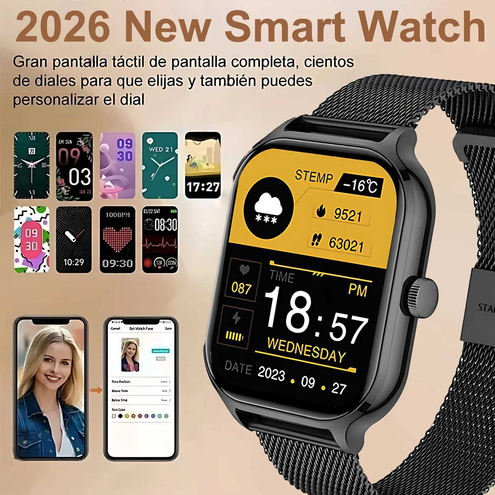 2026 New H9 and H6 Smartwatch Dial to Answer Calls Calorie Tracking Rate Blood Oxygen Monitoring Smart Watch C251203
