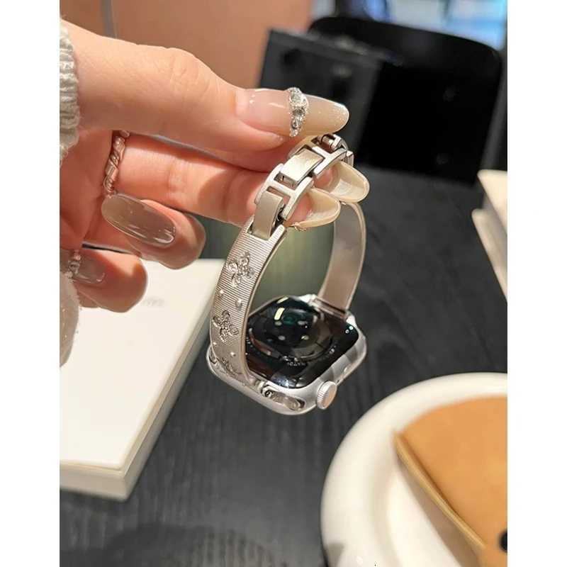Slim Women Bracelet For Apple Watch 10 9 8 7 6 5 4 se Ultra2 49mm Stainless Steel Strap For iWatch Band 42mm 46 38 40 41 45 44mm Z251203