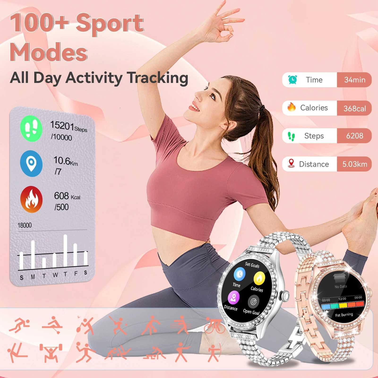 Smart Watch Wen Wireless Call Rate Blood Pressure Al Steps Calories Mtiple Sports Modes Perfect Gift for Wen C251203