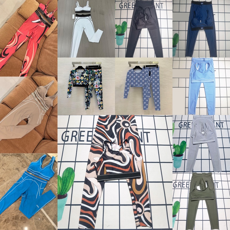 Designer Padded Tanks Leggings Tracksuits For Women Sexy Cropped Sleeveless Tops Stretch Tight Pants Yoga Running Gym Suit