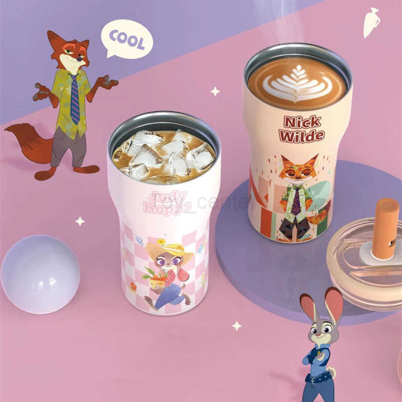 Disney Cartoon Stainless steel Thermos Cup 630ml Stitch Lotso Coffee Cup With Straw Large-Capacity Cute Water Cups Car Cup Gift H251203