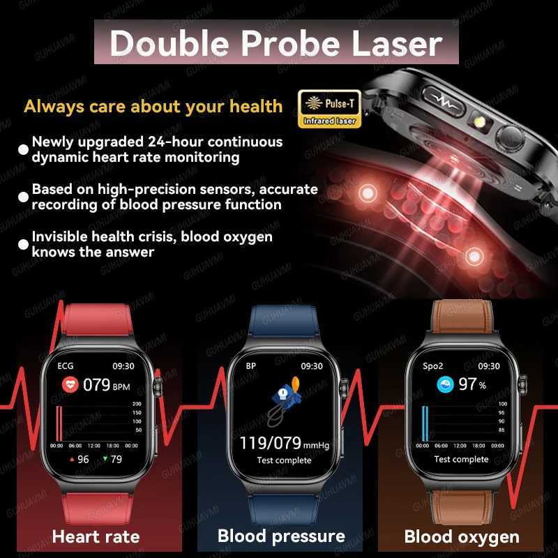 2025 New Five organ examination Health Care Smart Watch Men ECGPPG Uric Acid Blood Fat Call Sports tracker Smartwatch C251203