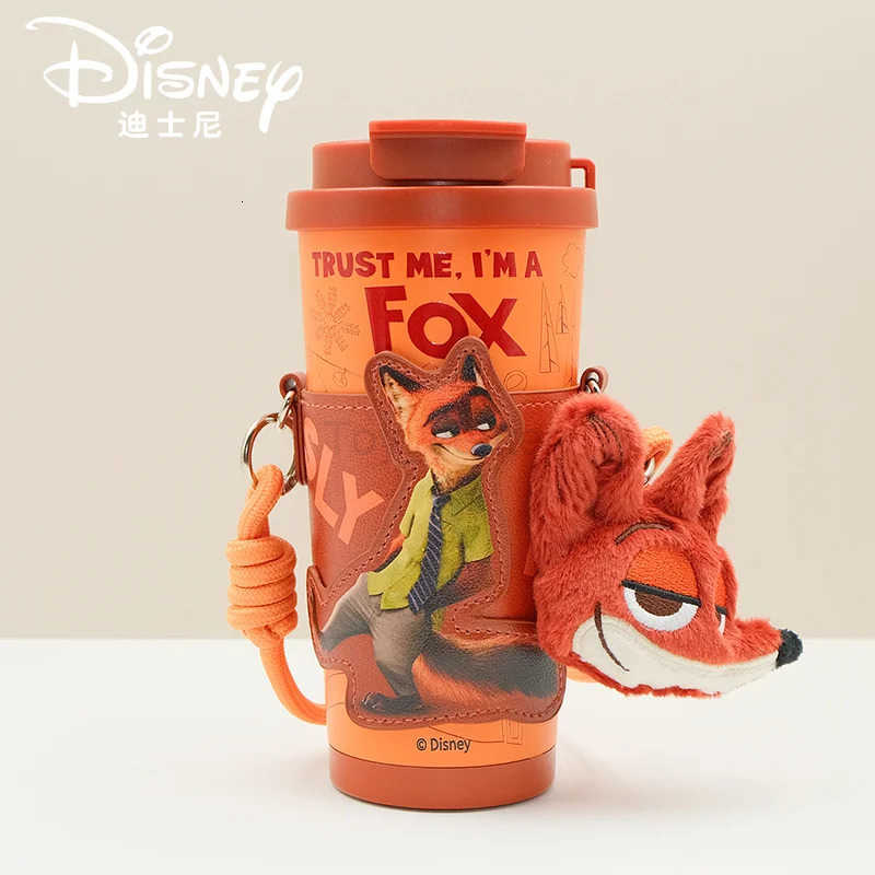 Disney Zootopia Nick Judy Thermal Insulation Bottle Outdoor Large-Capacity Lovers Cup Straw Cup Cartoon Creative Toys Gifts H251203