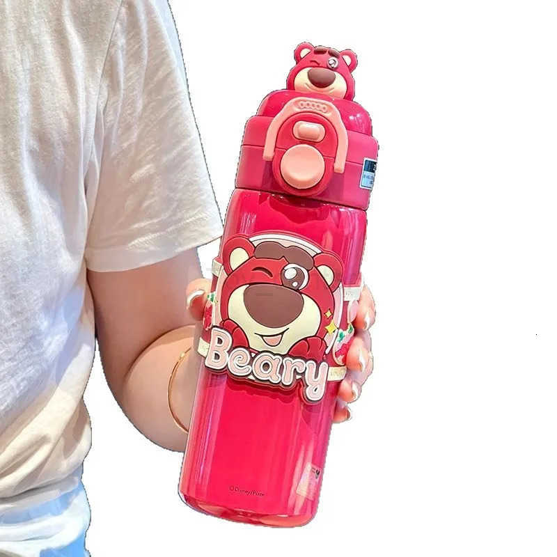 Disney Strawberry Bear Nick Thermos Double Drink Male And Female High Beauty Straw Water Cup Judy ChildrenS School Special Cup H251203