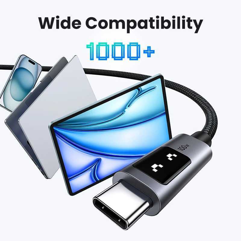 UGREEN Uno PD100W USB C to USB C Cable Fast Charging PD 30 Type C Cable for Book Pro/Air iPad Pro iPhone 15/14 C251203