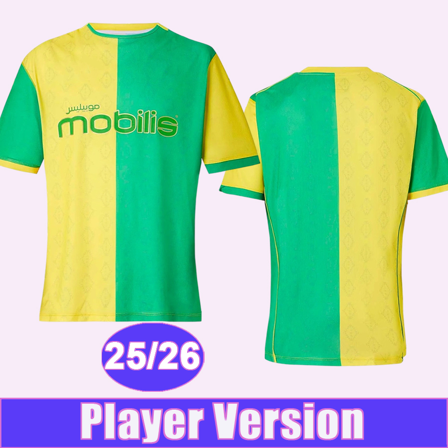 25 26 kabYlie Mens Player Soccer Jerseys BOUDEBOUZ BENCHAA AIMEN LAHMERI AYMEN MAHIOUS MEHDI MERGHEM Home Football Shirts Short Sleeve Uniforms
