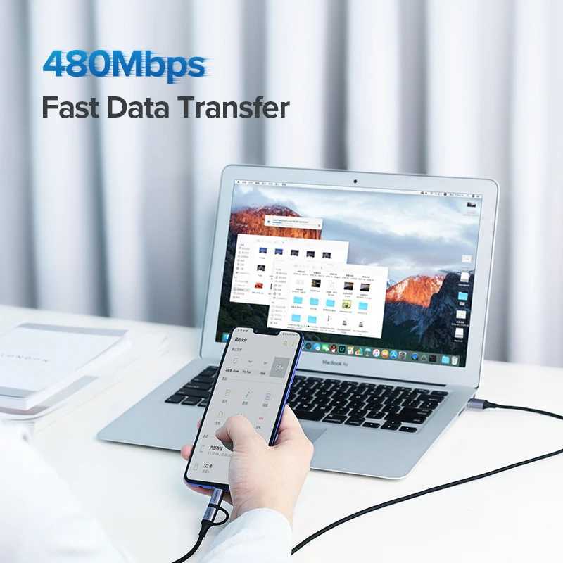 UGREEN 2 in 1 USB to Type C Micro USB Charging Cable for Fast Cable Charging Data Cable USB Charger Cord C251203