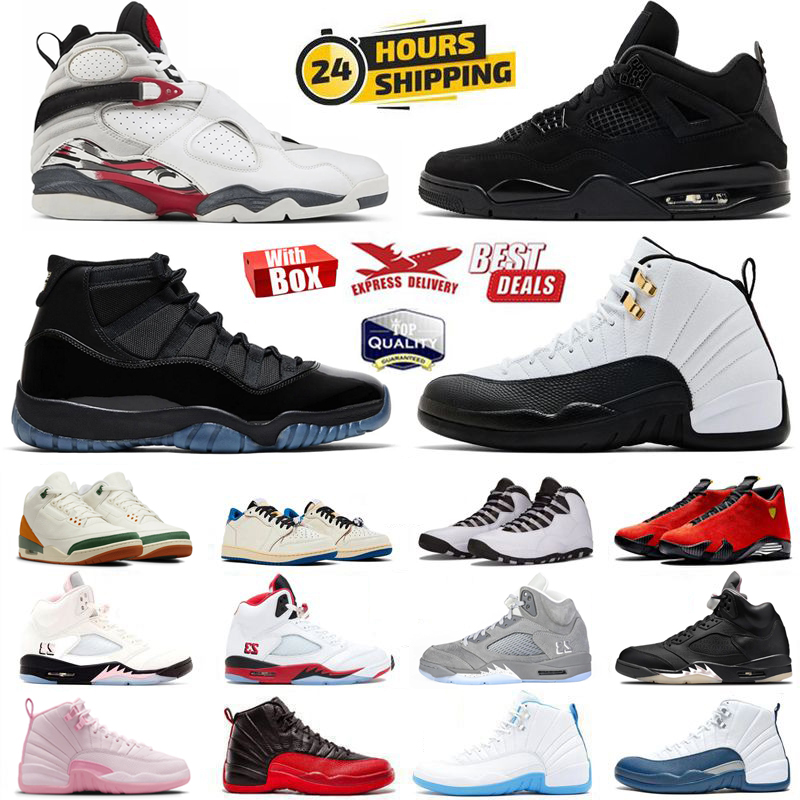 34-49 4s 5s 11s 12s Basketball Shoes Bugs Bunny Gamma Blue Black Cat Taxi Pearl Pink Off Noir Wolf Grey Fruits Of Our Labor Fragment Steel Men Women trainers withbox