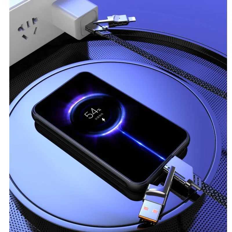 4 In 1 PD 65W USB Type C Data Cable Fast Charging For iPhone 15 14 13 12 11 Redmi Wire Cable Fast Charger C251203