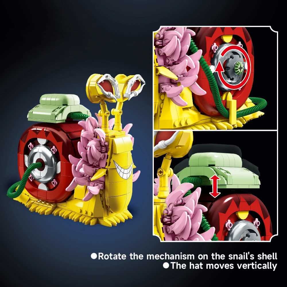 2025 Creative Snail Bug Model Building Blocks Bricks Toys MOC Assembly For Kids Adt Birthday Halloween Christmas Gifts C251203