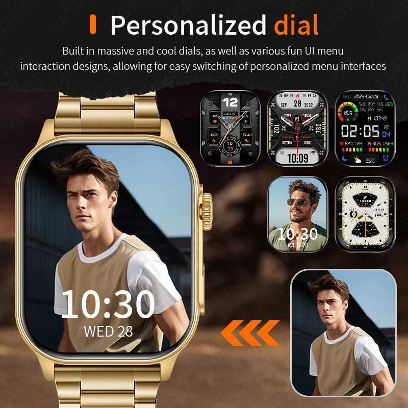 LIGE New Smart Watch LED Flashlight Military Sport Watches 201 Sn Health Monitor Call Waterproof Smartwatch Men C251203