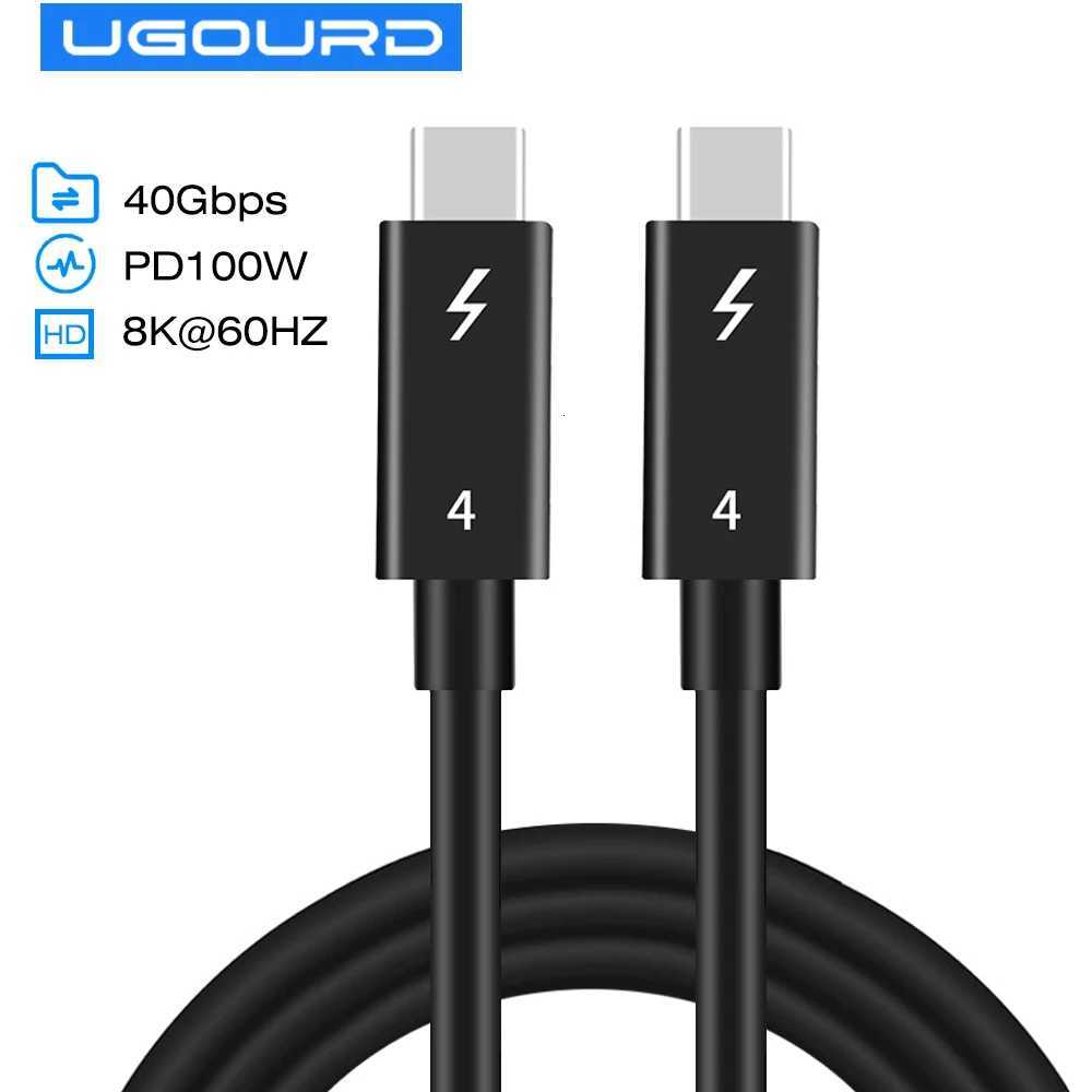 UGOURD Thunderbolt 4 coaxial cable USB4 type c to type c 40Gbps 100W Fast charging Cable 2m -0 for egpu iPhone Ipad Book C251203