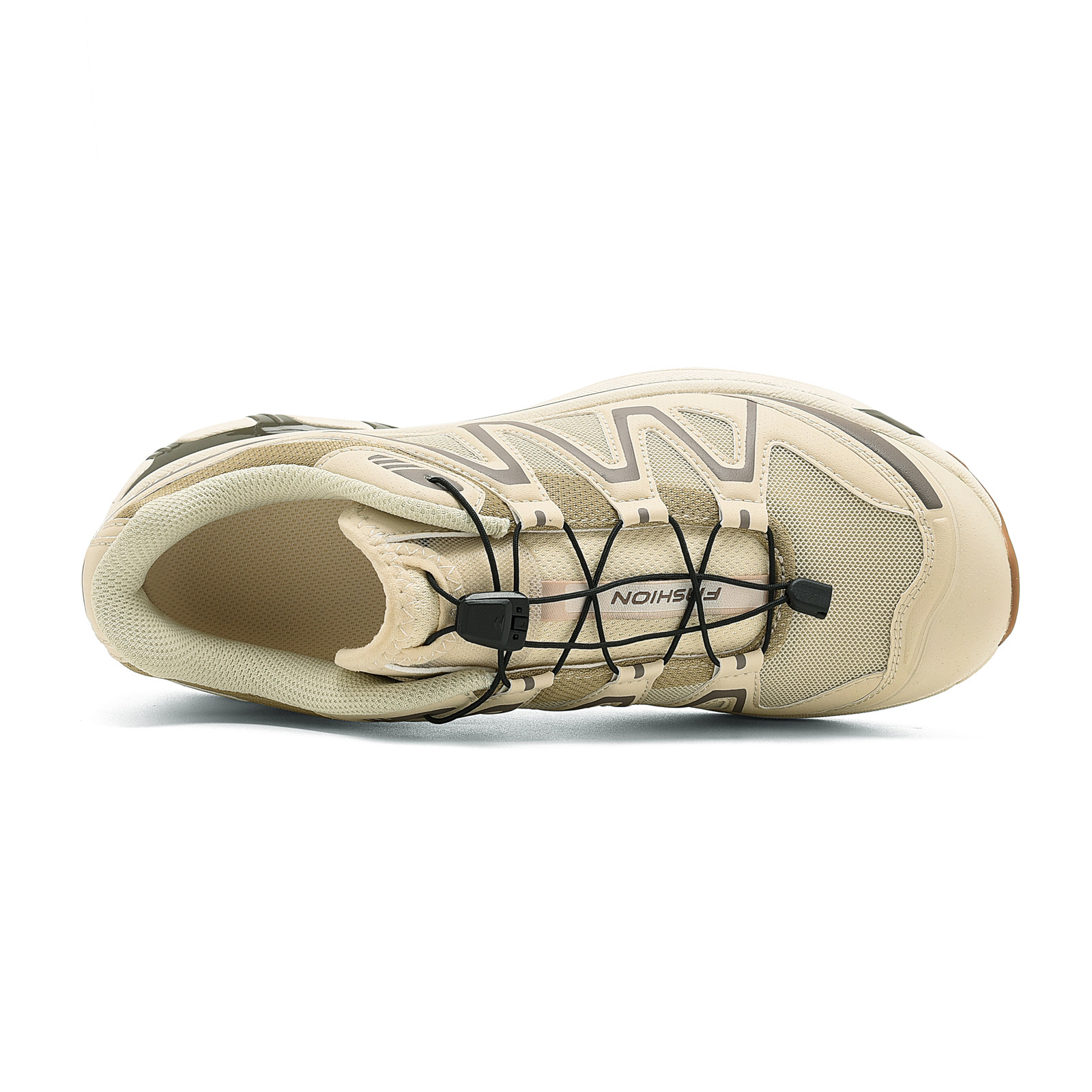 Men's Hiking Shoes khaki Beige Color Block Outdoor Casual Retro Sneakers Comfortable Daily Walking Shoes