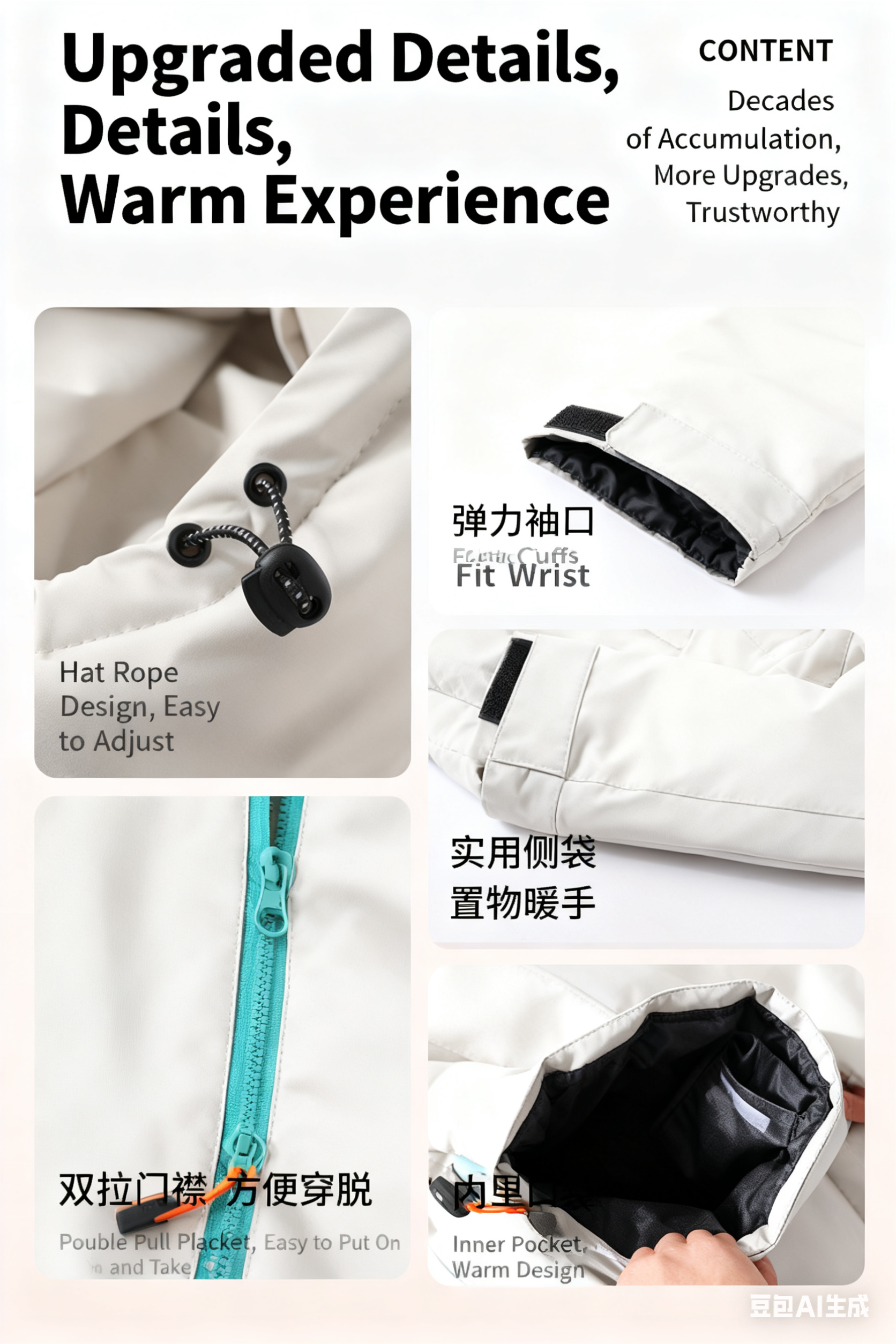 Outdoor Waterproof Cotton Coat - Unisex, Loose Hooded Puffer Jacket with Graphene Lining for Couples, Winter Style